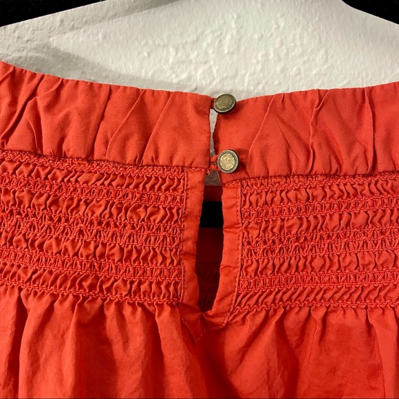 Anthropologie Maeve Jessie red smocked swing top - Picture 9 of 9